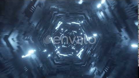 Endless Flight in a Futuristic Technological Digital Tunnel | Motion Graphics - Envato elements