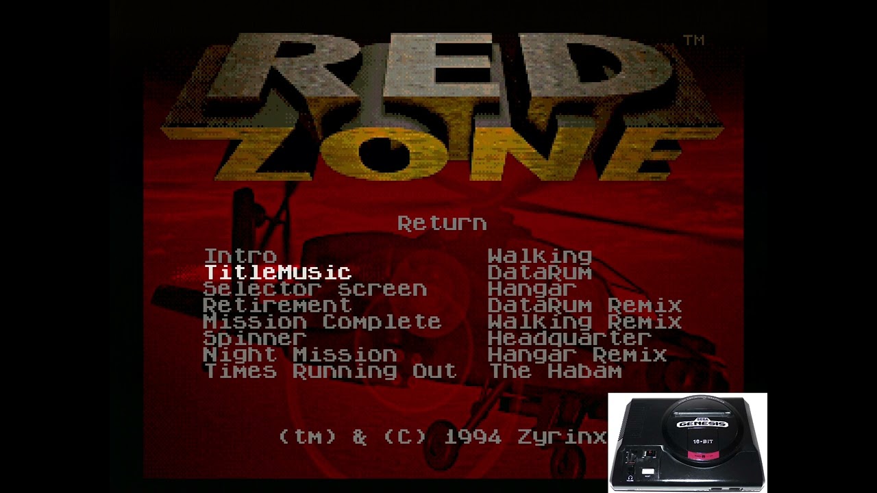 Red Zone - [OST] - Sega Genesis 1 VA6 and Sega Mega Drive 1 VA0