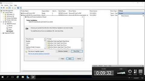 Print Server Configuration on Server 2016