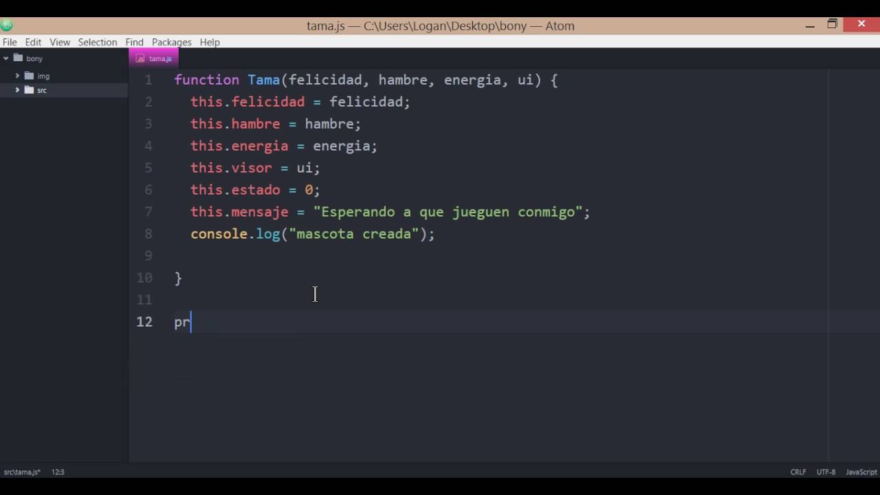 Creación de una mascota en js mediante prototipado (POO) - YouTube