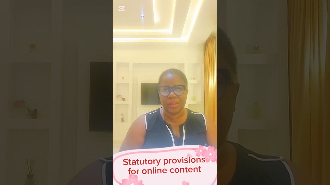 Statutory provisions for online content 
