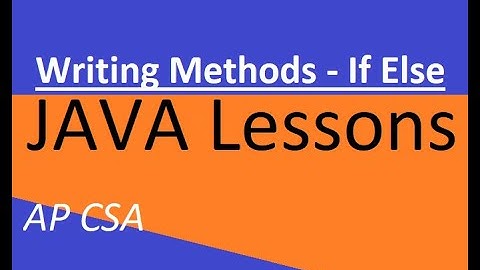 AP CSA Unit 3 Writing Methods Examples with If Else