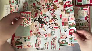 Christmas card making using the North Pole Delivery Papers from Stampin’ Up!