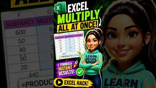 🔥Multiply an Entire Column in Excel with Just ONE Formula! ⚡ | PRODUCT Function Explained #ExcelTips
