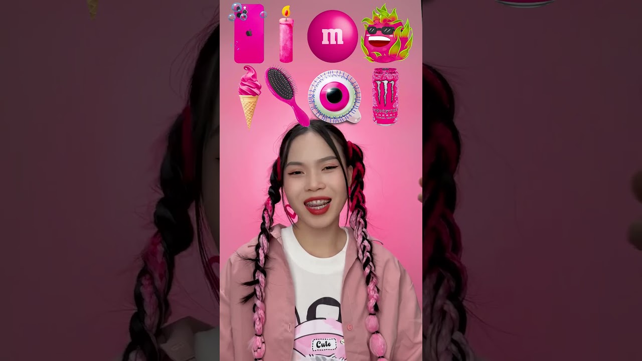 Pandom pink Food ASMR Mukbang ☎️ 