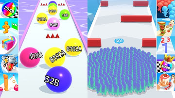 ✅ Satisfying Mobile Games - Count Masters Vs Ball Run 2048 Infinity - All Level Gameplay