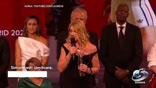 NADIA COMANECI, AWARDED AT THE LAUREUS GALA, THE OSCAR OF SPORTS