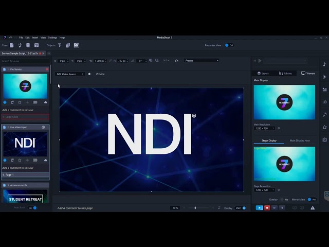 MediaShout 7 and NDI