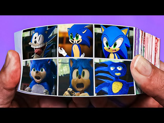 Funny Sonic Flipbook | Sonic Uh Meow Compilation Flip Book class=