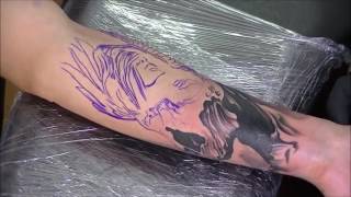 Angel of death tattoo - time lapse