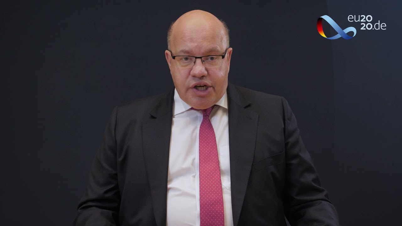 Minister Altmaier before the informal video conference of ministers responsible for competitiveness