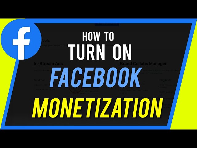 How to Turn on Facebook Monetization - YouTube