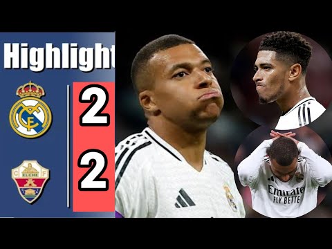 ملخص مباراة ريال مدريد واليتشى اليوم 2 2 اهداف ريال مدريد اليوم الريال اليوم