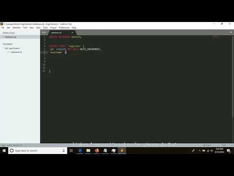CREATE DATABASE AND TABLE IN PHP MySQL