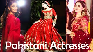 Pakistani Actresses in Red Dresses