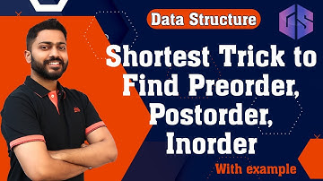 Lec-56: Preorder, Inorder and Postorder in 5 minute | Tree Traversal | Easiest and Shortest Trick
