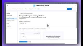 Get started with Tracket - How to set up Working Schedules Net Worth