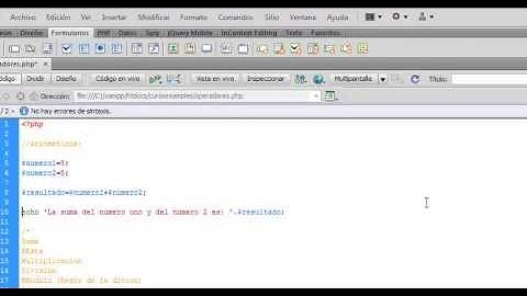 Curso Php y Mysql- Capitulo 3 - examplesjquery.com Operadores