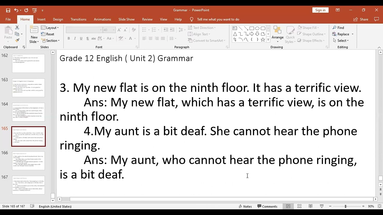 Grade 12 English ( Unit 2) Grammar