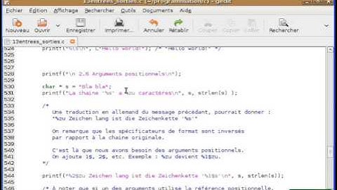 Langage C : 13.2 Entrées Sorties