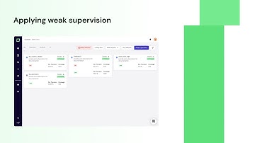Applying weak supervision