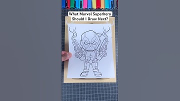 Drawing Deadpool BUT In A Anime Universe! 😍 #marvel #shorts #deadpool