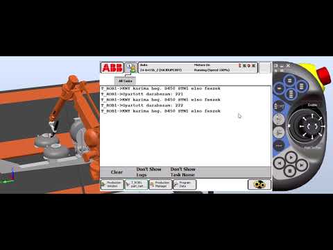 Simple product counter programmed in Robotstudio