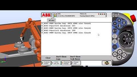 Simple product counter programmed in Robotstudio