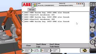Simple product counter programmed in Robotstudio