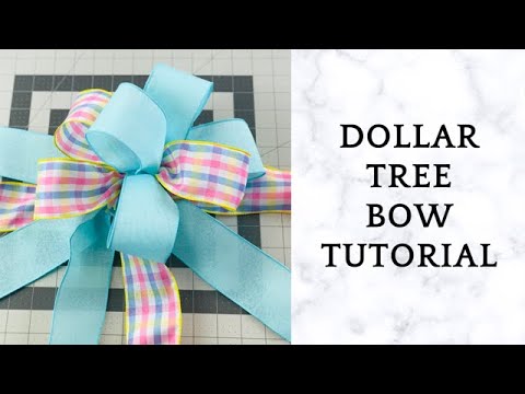 How to Make a Bow From Mesh Ribbon - Dollar Store Style