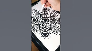 Easy way to draw mandala #mandala #procreate #procreatedigitalart #satisfyingvideo #relaxing