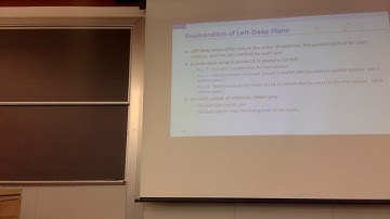 Database Systems (Fall 2018) Lecture 21