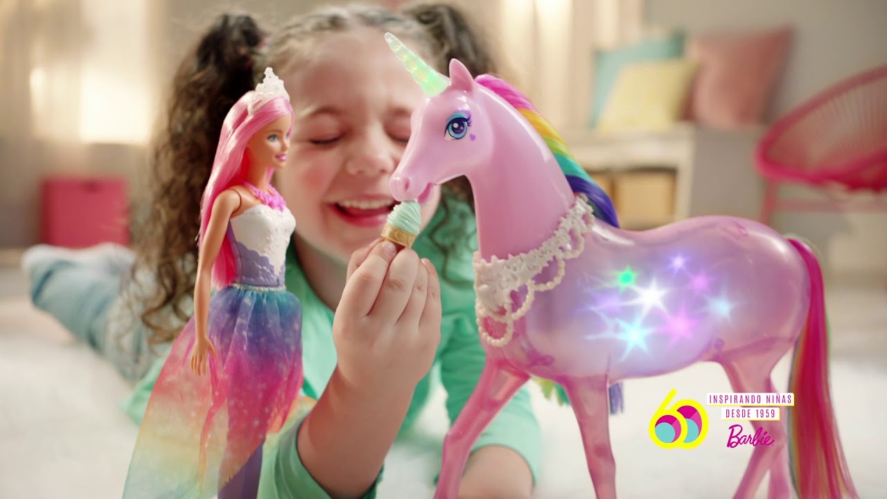 Barbie Unicornio de Luces Mágicas - YouTube