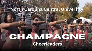 NCCU Champagne Cheerleading Squad 2025 | NCCU Vs NSU Highlights 