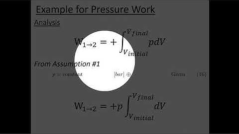 Example Problem for Work in a Closed System: Thermodynamics for Mechanical Engineers
