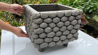 Ideas To Design Pots From Round Cement Balls