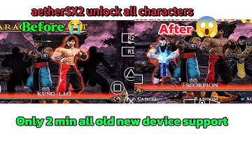 How to unlock ||Mortal Kombat Shaolin MONKS|| Characters AetherSX2 Support android apps #aethersx2 
