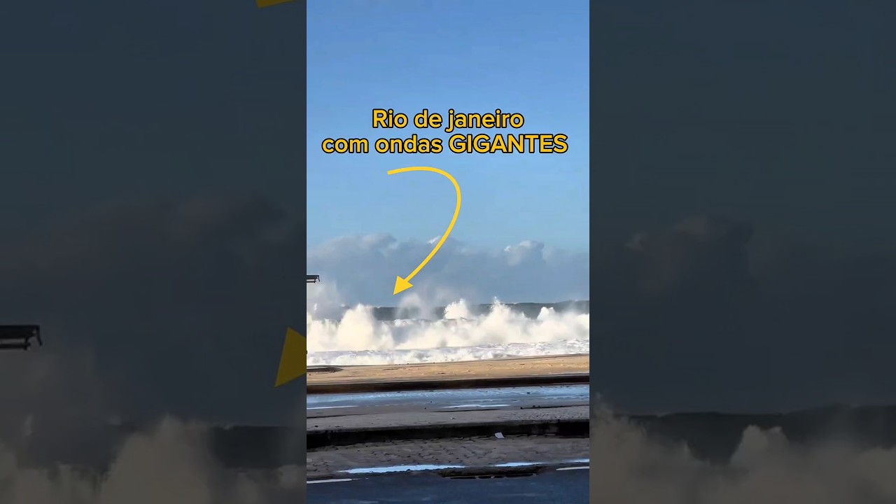 ressaca deixa praia do RJ irreconhecível 