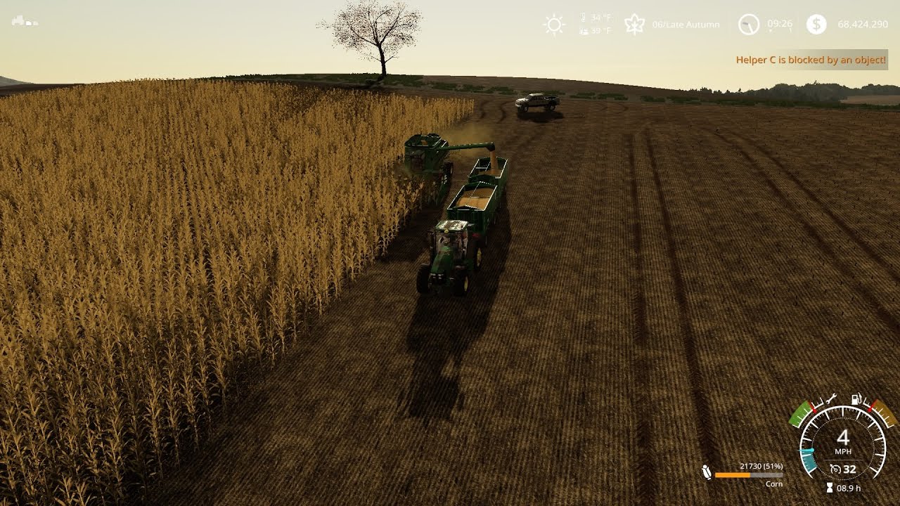 FS19 -   We got a hired hand and started corn harvest!?! No. 8 of series