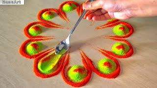 Easy Beautiful Rangoli Design for Beginners ✨     Most Viral Rangoli Design 2026 ✨Ranu Art