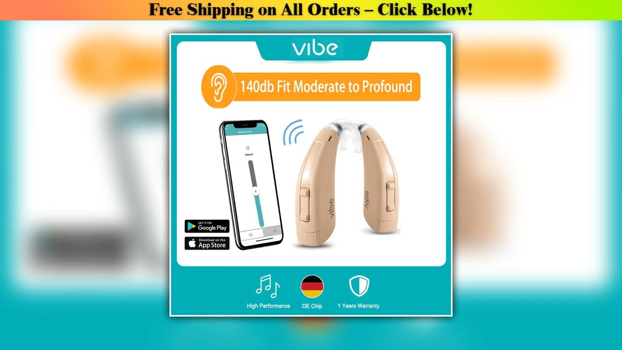 Vibe 140db Super Power Hearing Aids 8 Channels Digital Hearing Aid For Deafness Moderate to