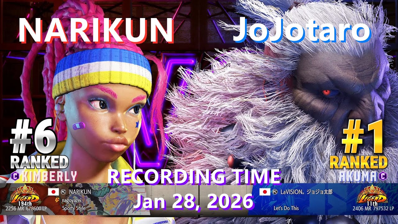 SF6⚡NARIKUN (#6 Ranked Kimberly) vs JoJotaro (#1 Ranked Akuma)⚡High Level Gameplay