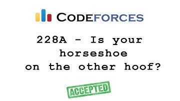 Codeforces "228A-Is your horseshoe on the other hoof?" solution( Bangla ) | Cpp language
