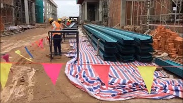 Seam lock machine running at site - Dakmasjien aan die buitekant - MÁY CLIP LOCK CÁN TẠI CÔNG TRƯỜNG