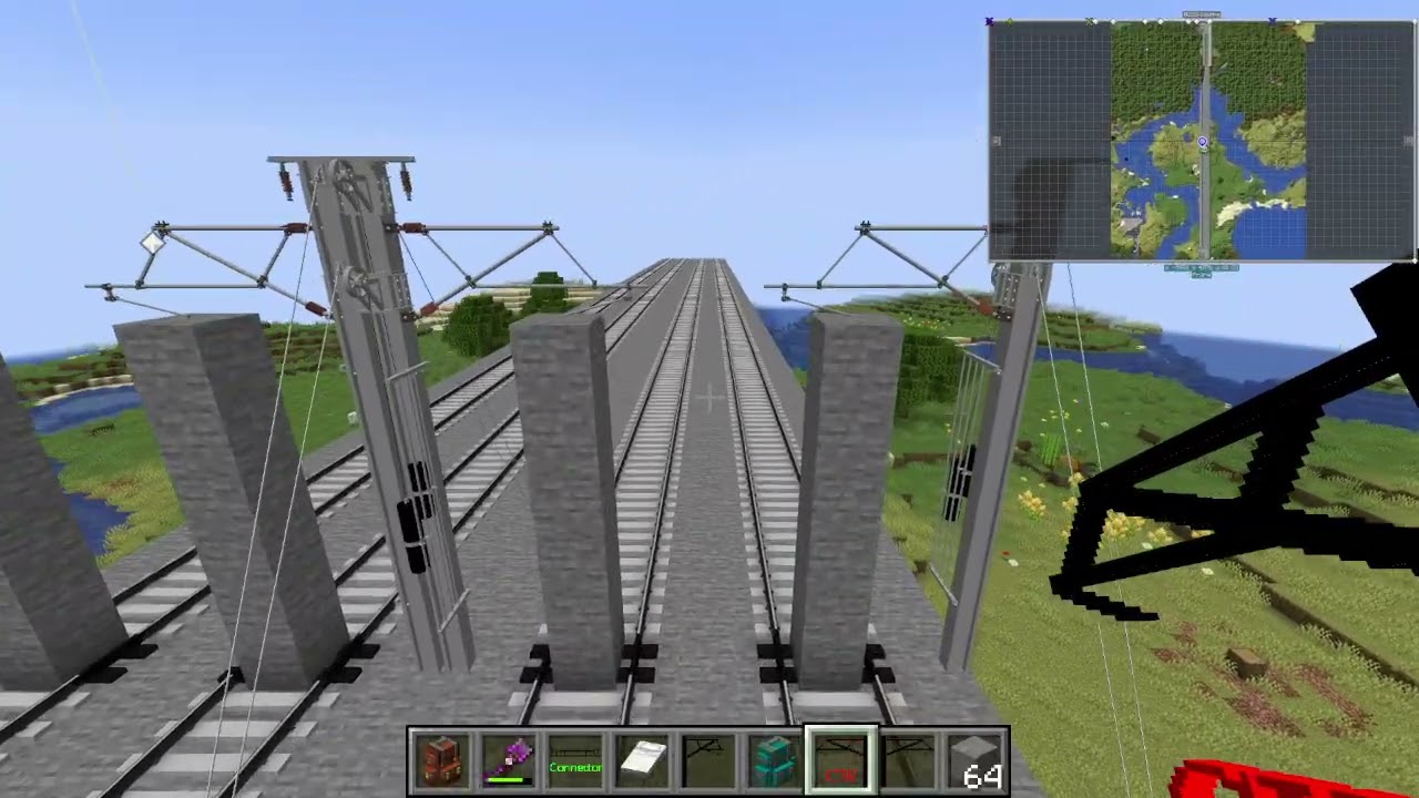 Minecraft Überlebensserver Heute Bauen wir an der Strecke weitere Oberleitungsmasten