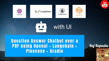 How to build a Chatbot w/ UI to Question Answer over a PDF | Openai | Langchain | Pinecone | Gradio