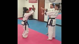 jumping double front kick
