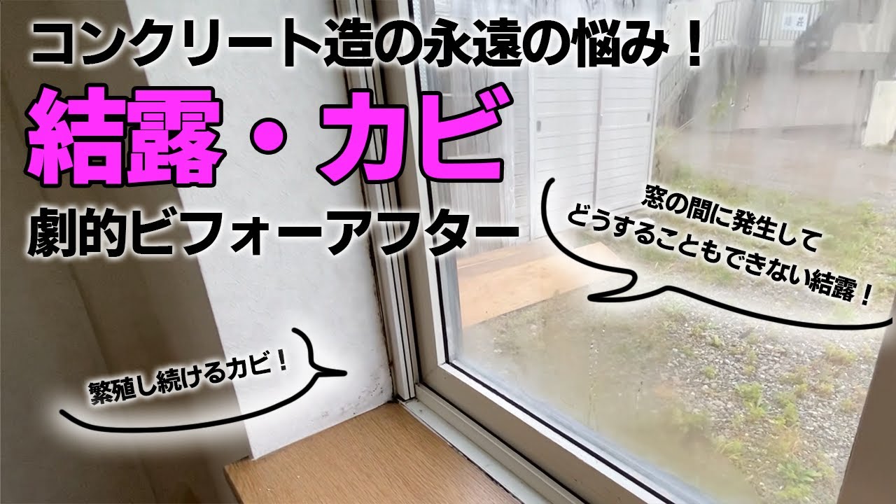 【検証】コンクリート造の家で結露とカビ改修したらめちゃくちゃ綺麗になった！快適に暮らすための改修のポイントは？ - YouTube