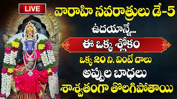 వారాహి దేవి మూల మంత్రం వింటే చాలు ll Varahi Devi Mula Manthre | All Problems One Solution #varahi