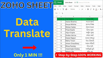 Zoho Sheet Me Data Ko Translate Kaise Kare | Zoho Sheet Tips & Tricks | Hindi Tutorial🔄🔤